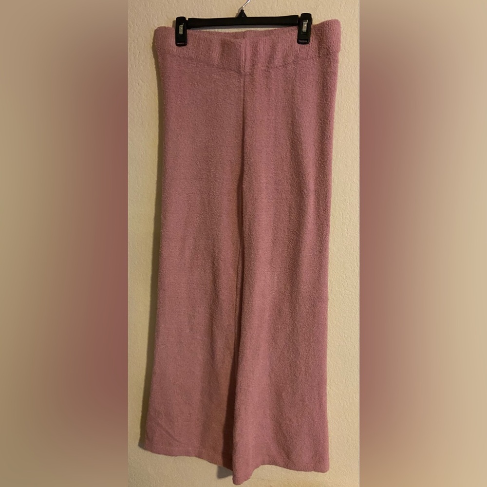 True by Rue21 Pink Velvet Lounge Pants w/ Bell Bottom/Flare Legs